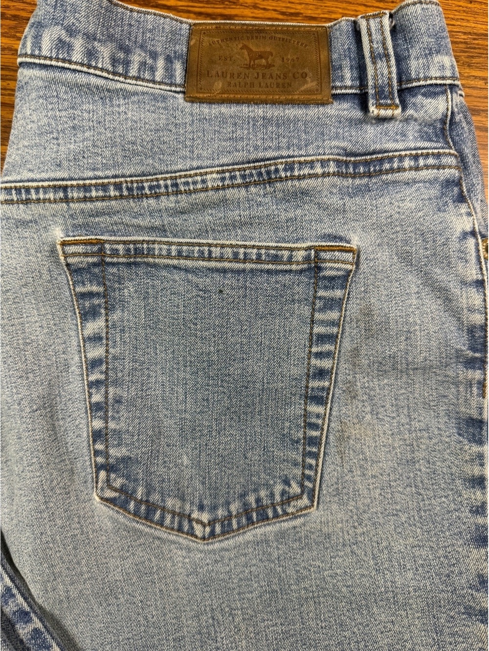 Lauren Jeans Co. Ralph Lauren Light Wash Straight Leg Jeans Size 14